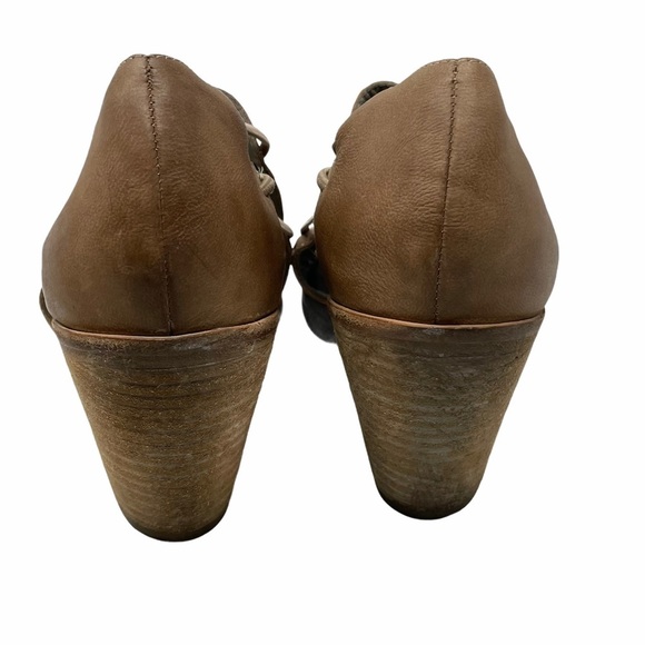 Eileen Fisher Nikki Peep Toe Leather Sandals Sz 9 - Picture 8 of 12